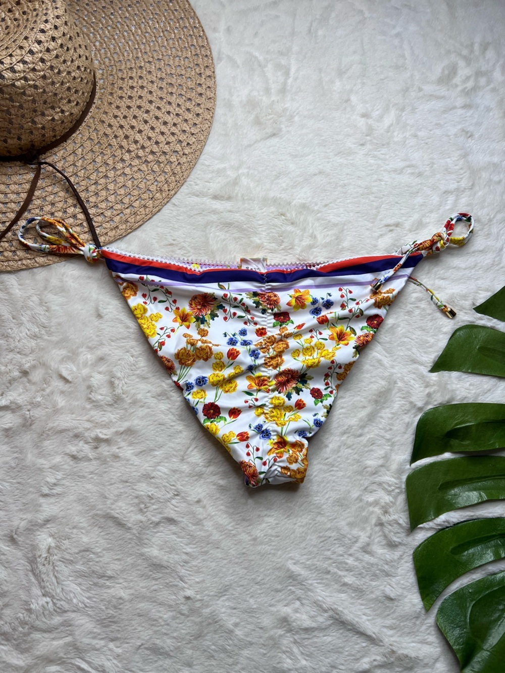Agua Bendita Alegria Bouk Reversible Floral Bikini Bottoms XL NWT - Picture 5 of 10